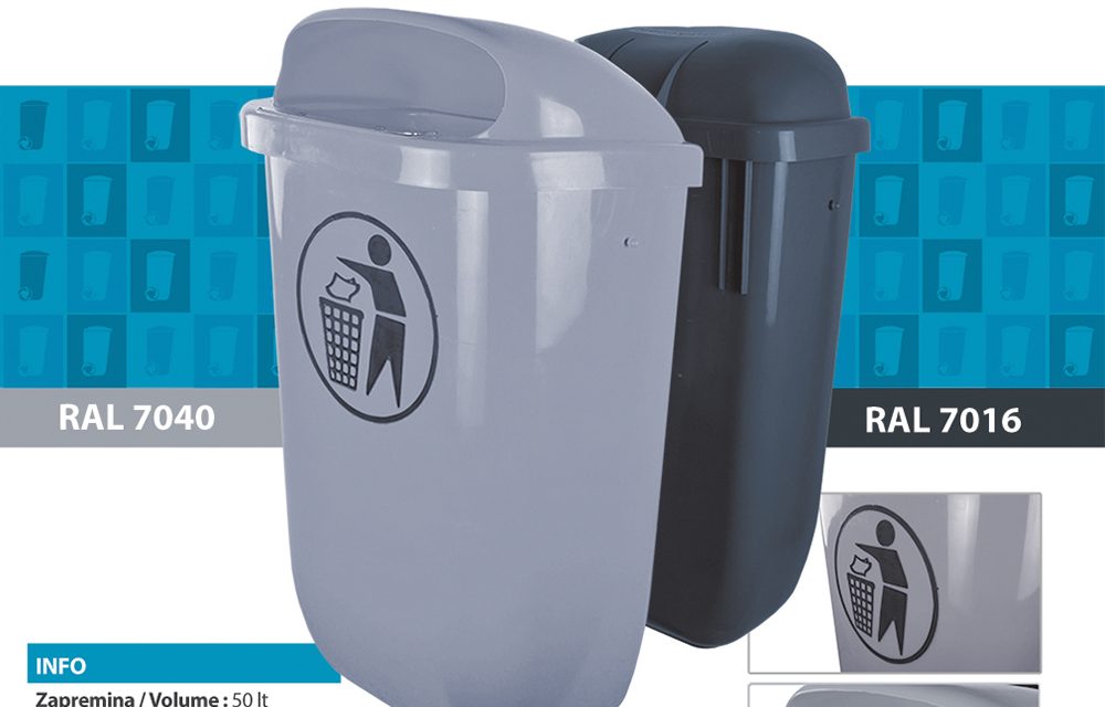 Stubna kanta za smeće od 50 l od sada u novim bojama!