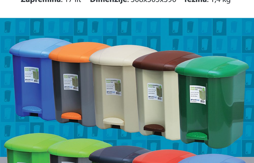 Kanta sa pedalom od 17 l od sad u novim bojama!